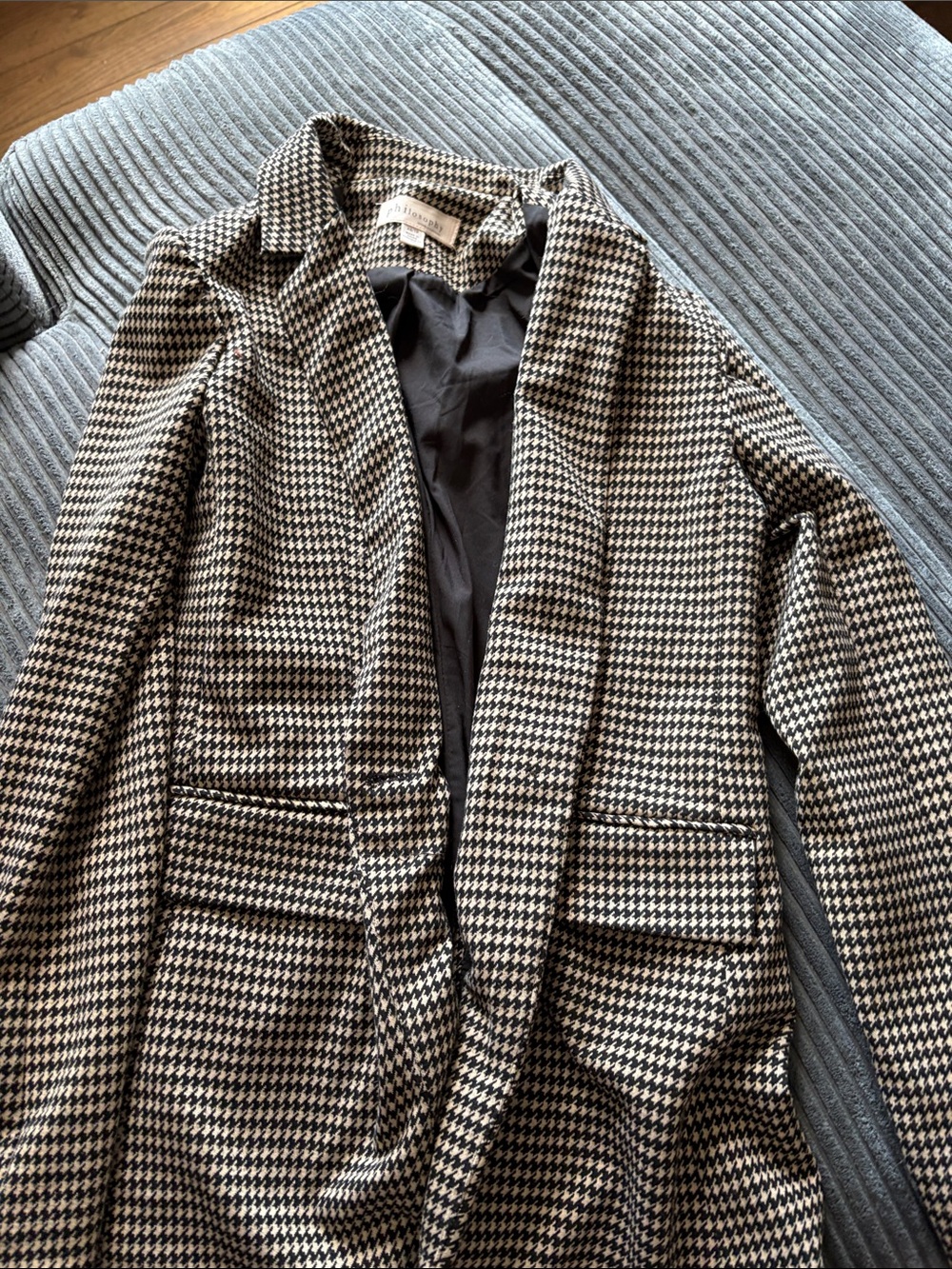 Philosophy Black & White Houndstooth Blazer